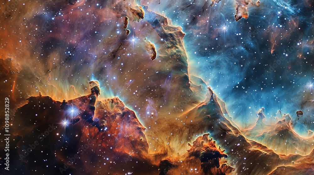 Fototapeta premium Wonders_landscape_of_outer_space