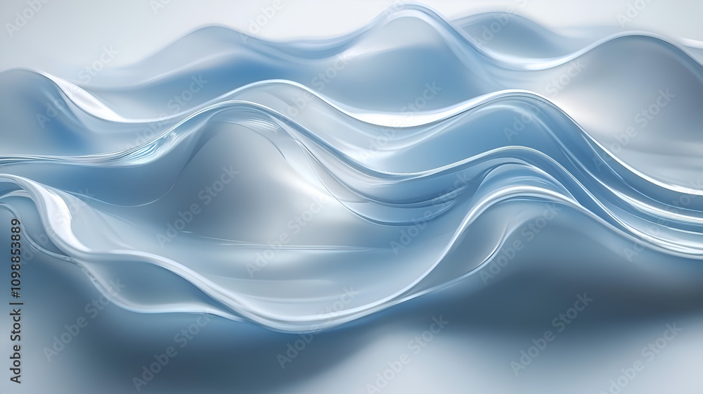 Obraz premium Serene Abstract Water Texture with Fluid Blue Waves and Elegant Design