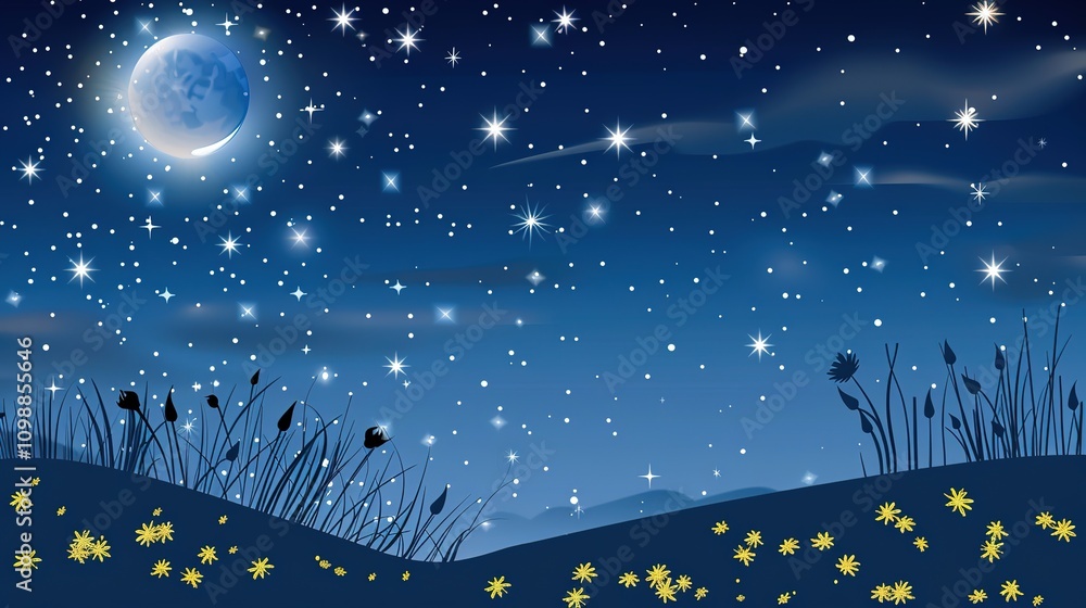 Fototapeta premium _stars_in_space_or_night_sky