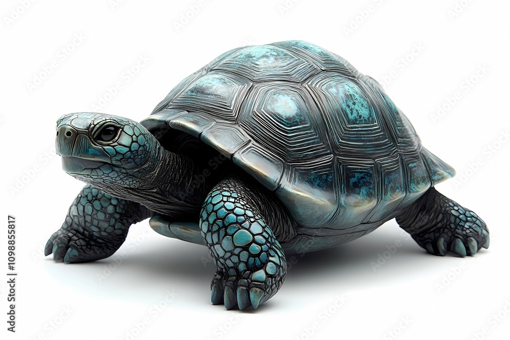 Obraz premium giant tortoise isolated at white background
