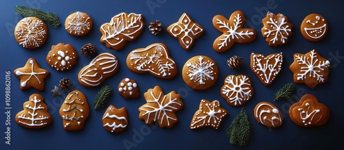 A Festive Collection of Christmas Gingerbread Cookies photo