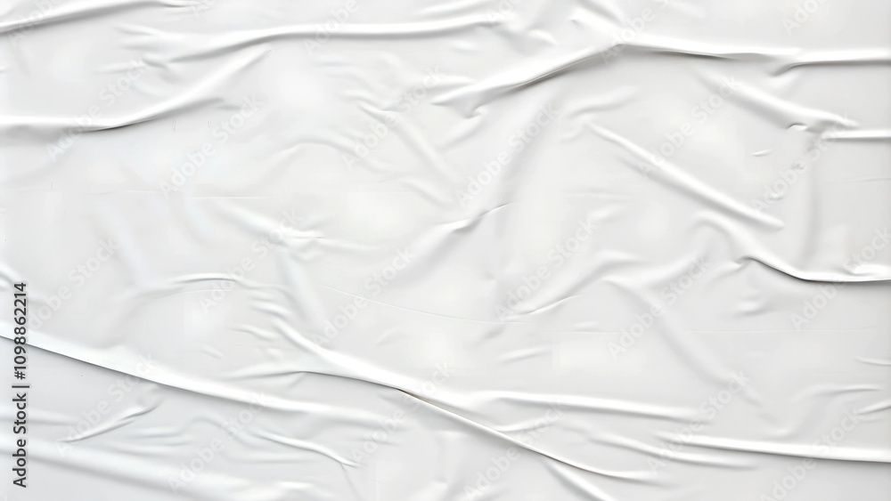 Fototapeta premium White creased textured poster background for creative design and print projects