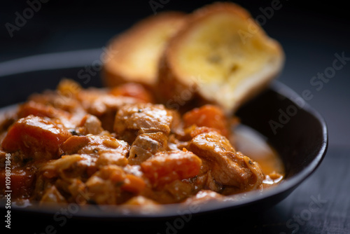 Obraz na płótnie traditional chicken stew comfort food w salonie
