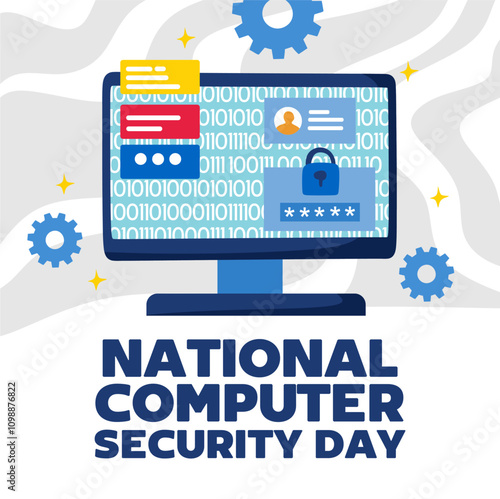 happy national computer security day with a computer
