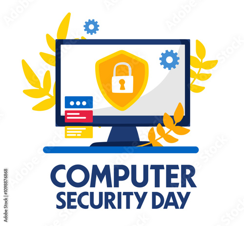 happy national computer security day with a computer