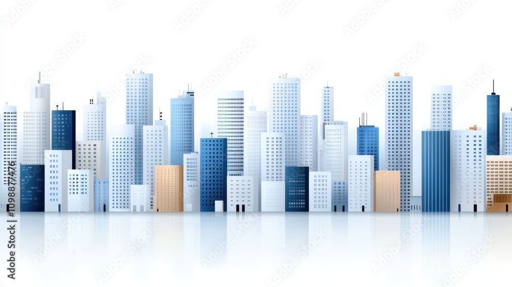 Obraz premium Abstract Urban Skyscraper Pattern Vector Art