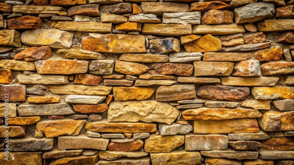Fototapeta premium Close-up of a rustic stone wall with a natural texture, stone, wall, rustic, texture, close-up, background