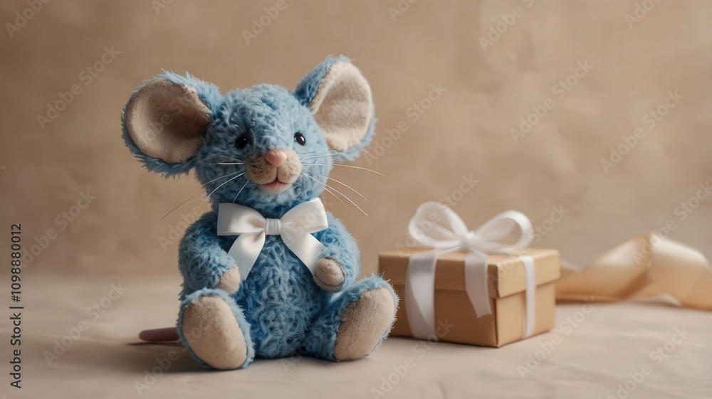 Fototapeta premium mouse, animal, rat, isolated, white, rodent, cute, pet, mammal, domestic, small, cartoon, fur, tail, gray, pets, white background, studio, pest, animals, mice, brown, sitting, looking, wild