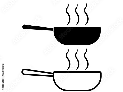 Frying pan icon. Vector concept illustration for design.