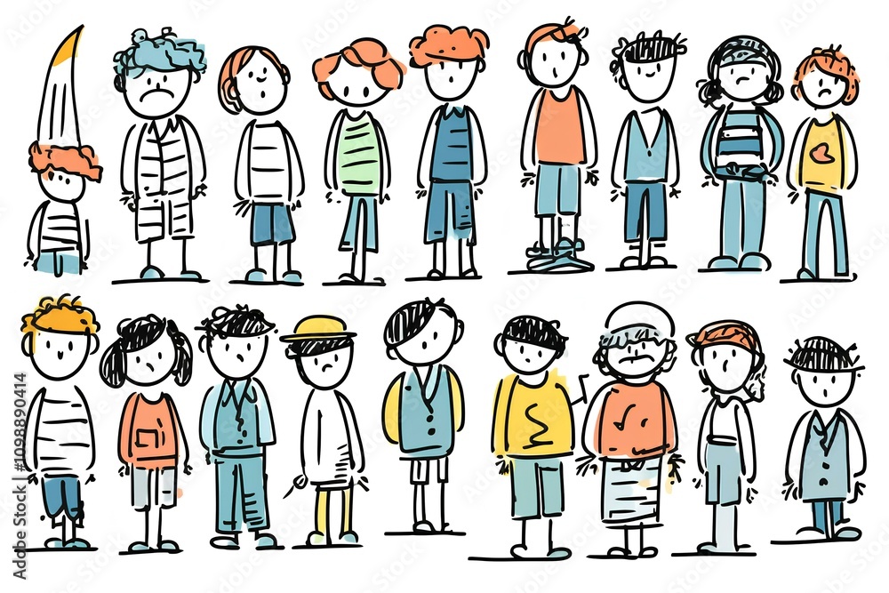Naklejka premium people set