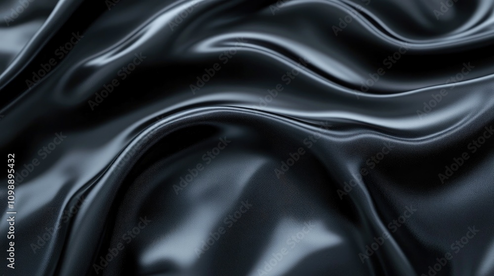 Fototapeta premium Dramatic dark grey abstract fluid texture background, with ripples and metallic surface creating an elegant and striking visual composition