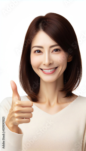 Wallpaper Mural People material - image of a middle-aged woman with likes　人物素材ーいいねしてる中年女性風イメージ Torontodigital.ca