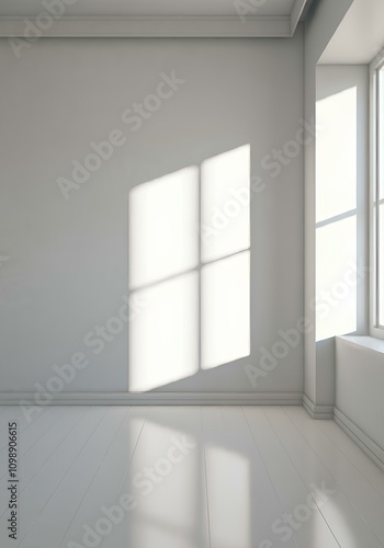 Wallpaper Mural 光が差し込む白い部屋｜A white room with light shining through. Torontodigital.ca