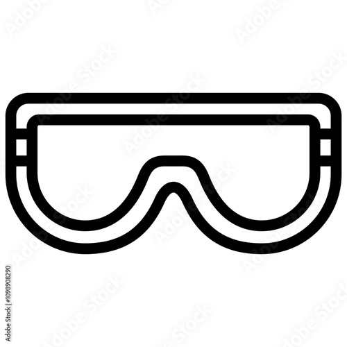 goggle icon illustration design with outline