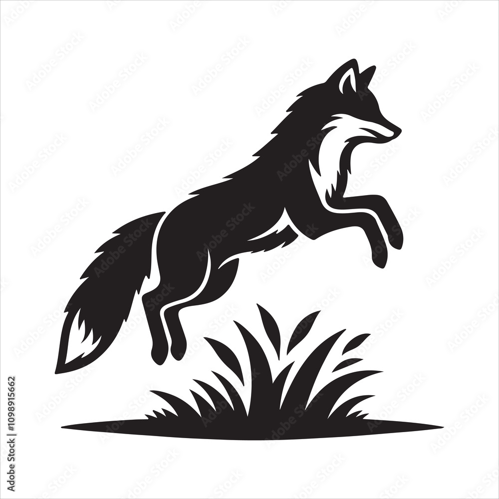 Fototapeta premium wolf head silhouette