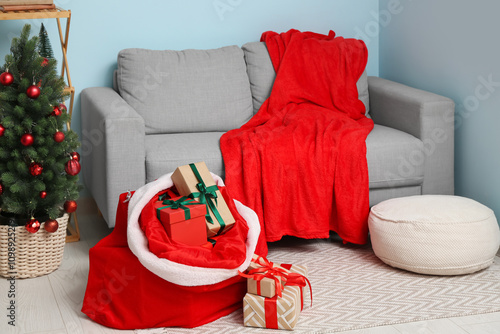 Cozy christmas living room ...