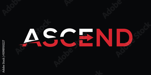 ascend logo design vector wordmark
