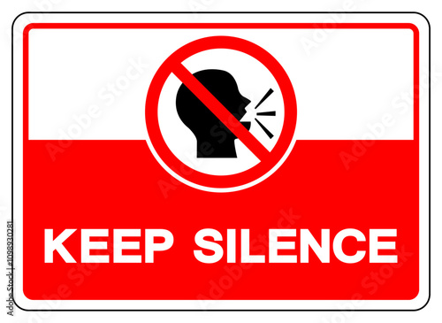 Keep Silence Symbol Sign, Vector Illustration, Isolate On White Background Label. EPS10