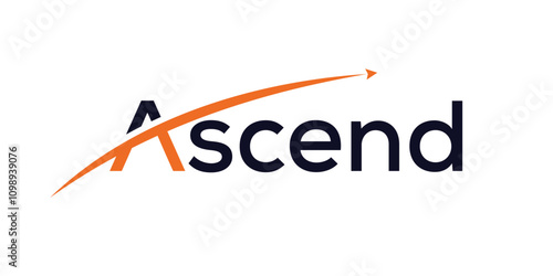 typography text ascend logo design wordmark