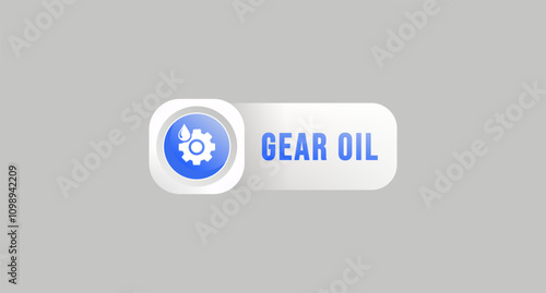 Gear oil label or gear oil design element vector. Best gear oil label for product packaging design, print, and more about gear oil product.