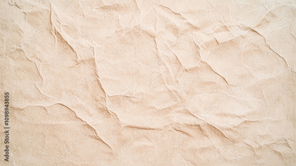 Fototapeta premium Vintage Textured Parchment Background for Artistic Designs | Ultra-Detailed Aged Paper with Delicate Wrinkles and Tan Hue