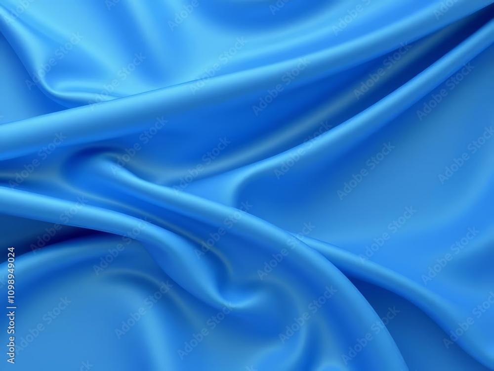 Fototapeta premium Closeup of a blue silk background