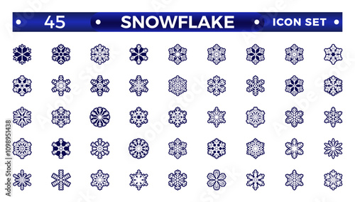 snowflakes solid icon set such as pack of simple snowflakes, snowflake winter, snowflake, icons for report, presentation, diagram, web design
