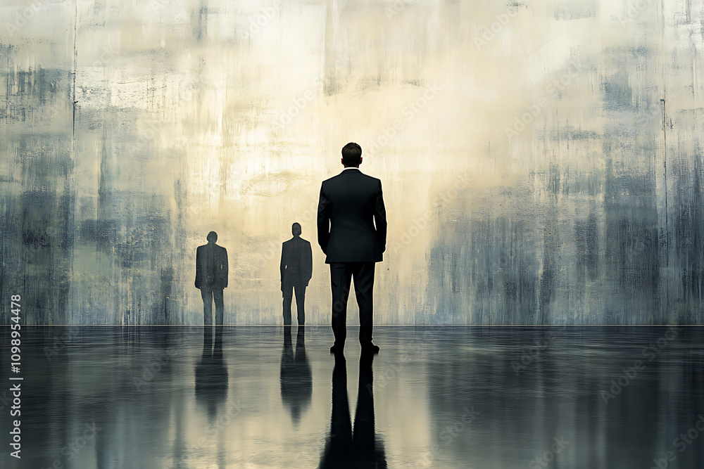 Obraz premium The Path to Success: A Business Vision of Leadership, Ambition, and Team Dynamics