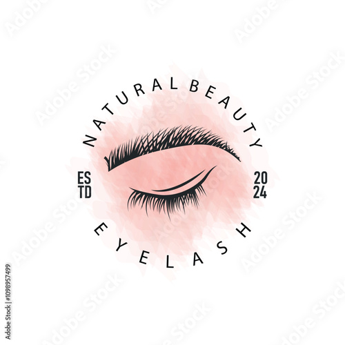 Eyelash Logo, Simple Design for Women's Care Beauty Business Brand Illustration Template