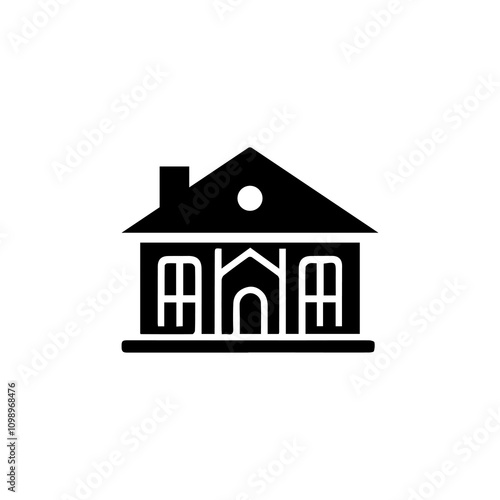 Simple Vector Icon of a royal house – Logo Design Illustration