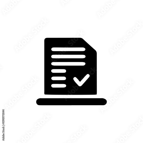 Simple Vector Icon of a divorce document – Logo Design Illustration