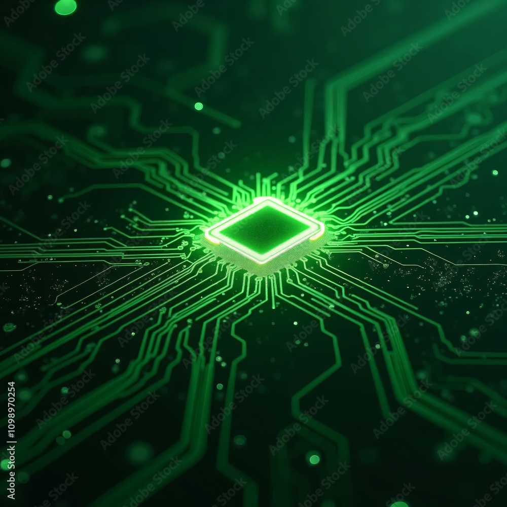 Obraz premium From directly above the semiconductor,Semiconductor Electron Circuits