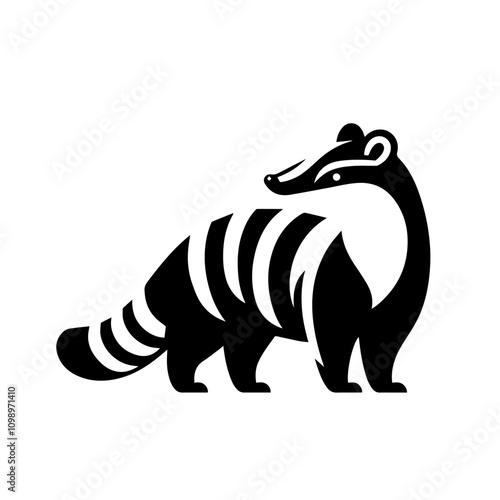 Simple Vector Icon of a Coati – Logo Design Illustration
