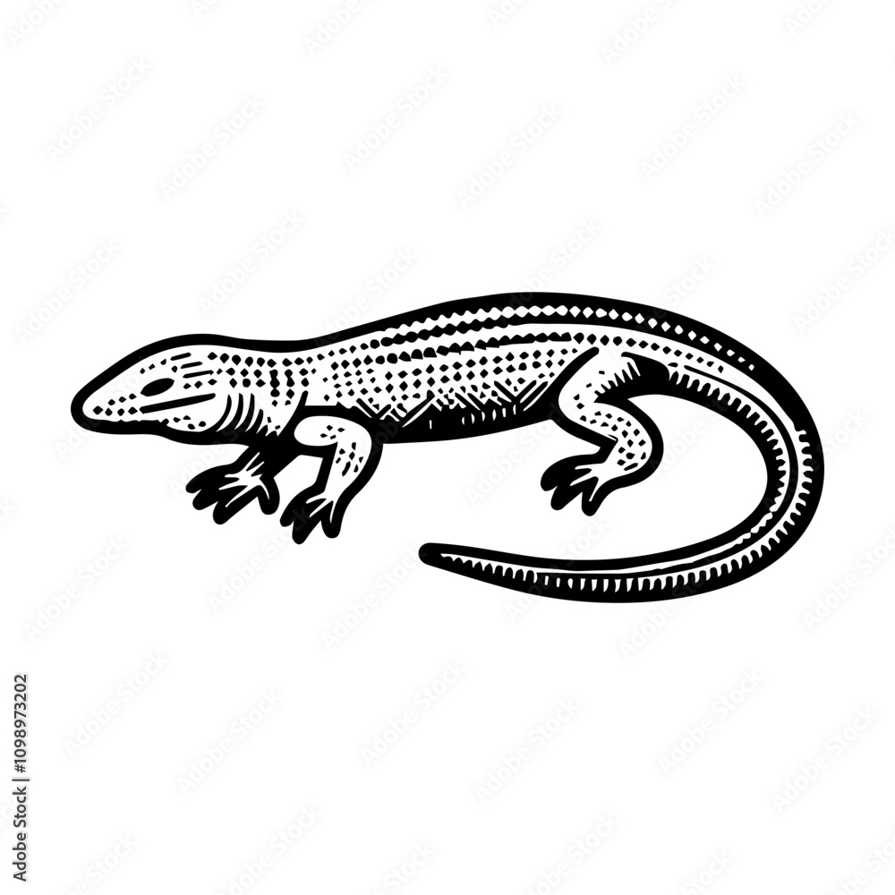 Obraz premium Simple Vector Icon of a Mexican Beaded Lizard – Logo Design Illustration
