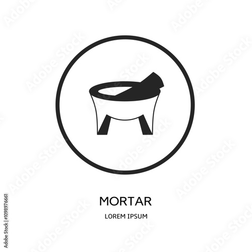 Logo vector design for business. Mortar logos.