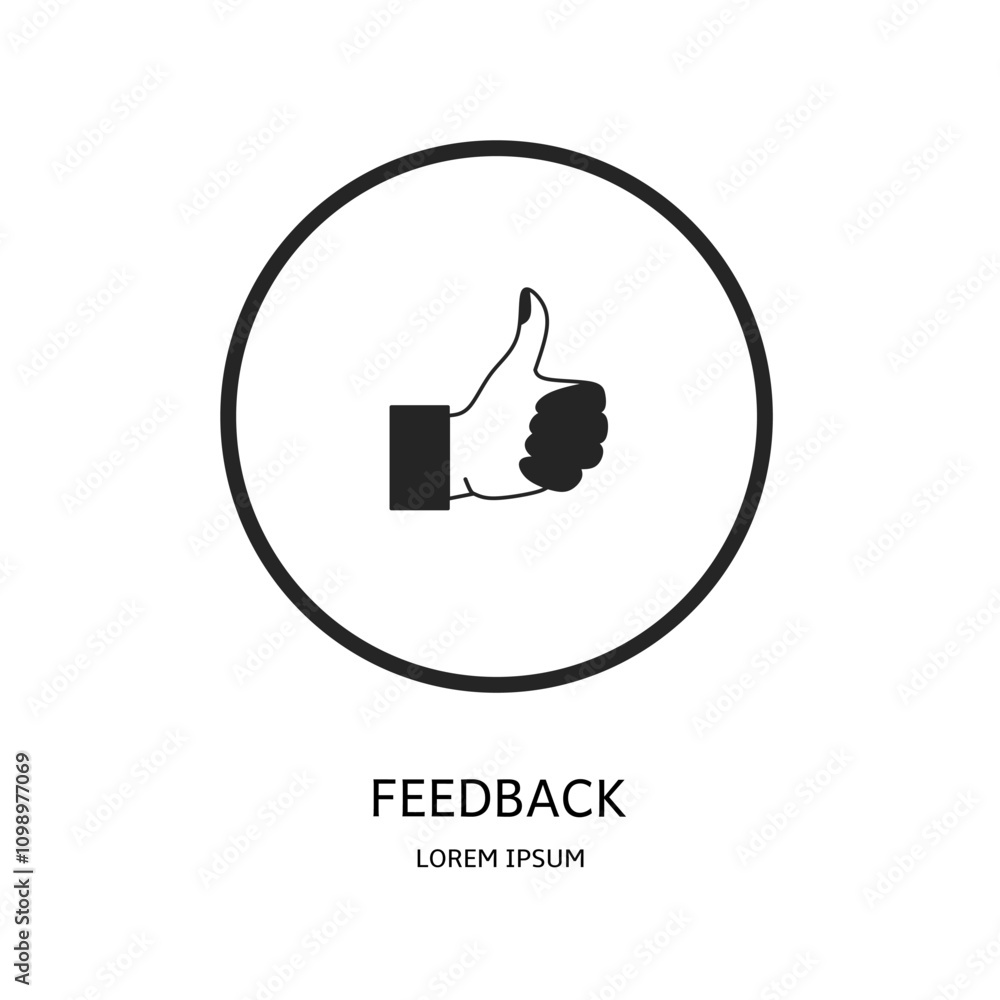 Obraz premium Logo vector design for business. Feedback logos.