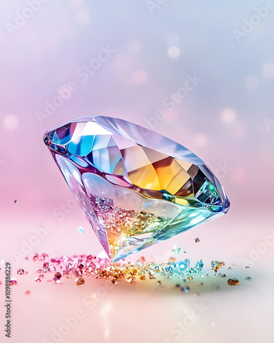 The beauty of diamonds and their luxury suit the beautiful scenery. For couples or ladies, look good and stylish. and space for writing text