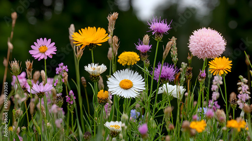 Vibrant wildflower bloom nature reserve photography sunny day close-up natural beauty for serenity