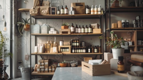 Wallpaper Mural Rustic lifestyle shop interior with natural products Torontodigital.ca