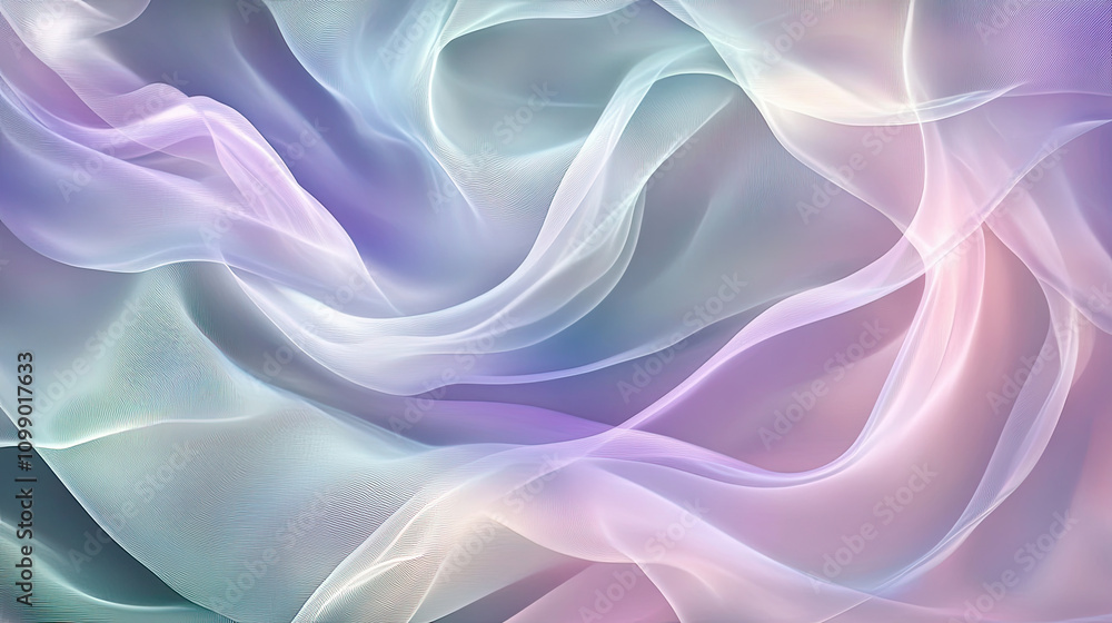 Fototapeta premium Abstract background with soft pink and purple silk waves, featuring smooth satin textures and flowing curves, perfect for elegant fabric designs and artistic wallpaper backdrops