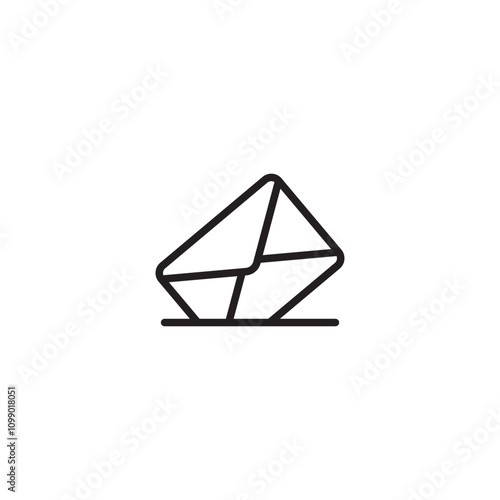 Mail box sign icon. Suggestion box symbol via mail box. Editable icon.