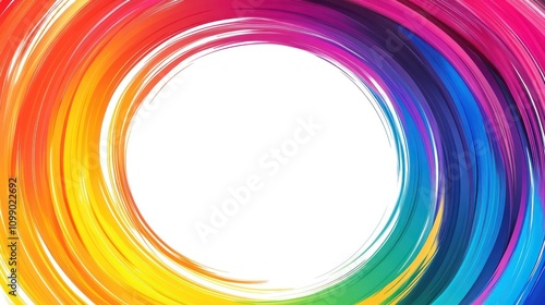 Abstract Colorful Swirling Circle