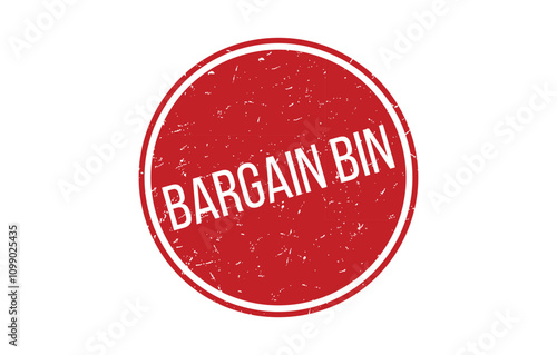 BARGAIN BIN Rubber Stamp Seal Vector illustration isolated on white background