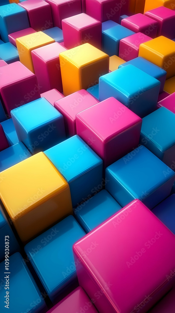 Obraz premium Colorful 3D Cube Background
