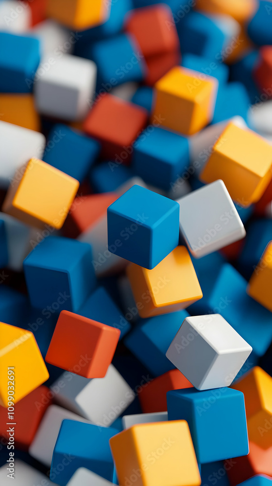 Obraz premium Colorful 3D Cube Background