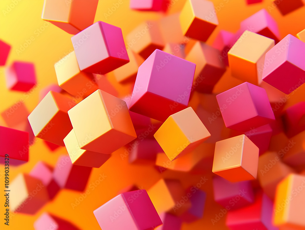 Obraz premium 3D Abstract Background Cubes