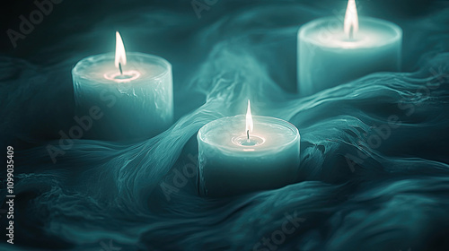 candles in the dark abstract background