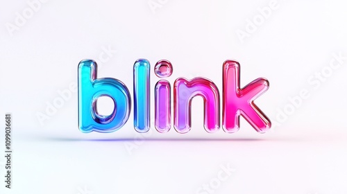 Creative design showcase blink text on white background graphic art