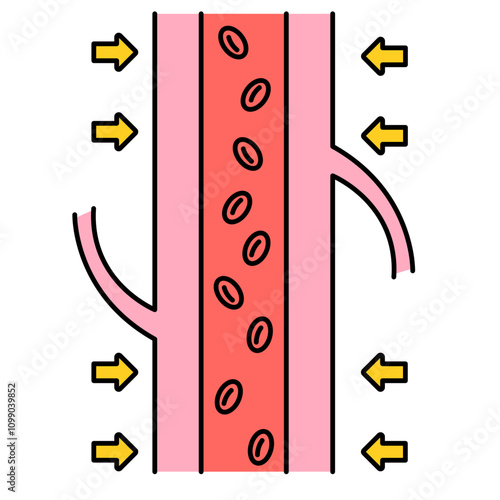 vasoconstriction Blood Vessel icon