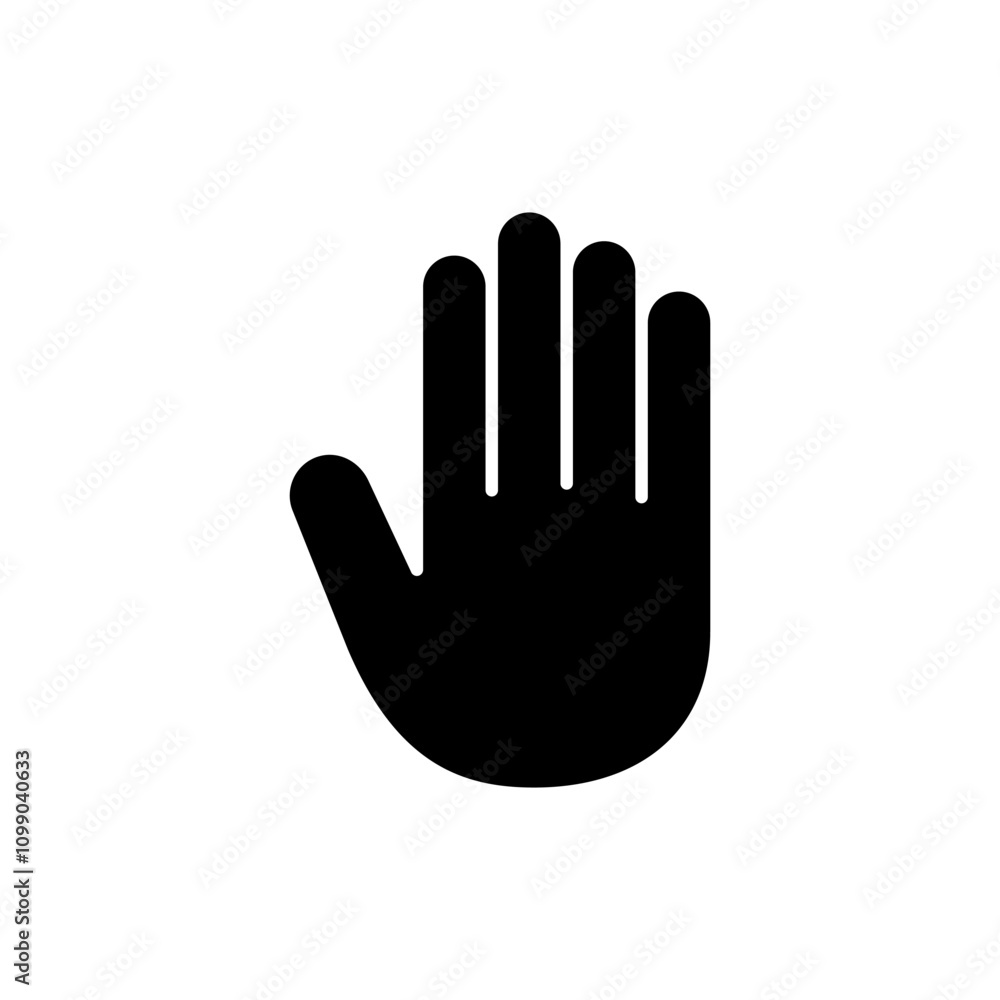 Fototapeta premium Hand icon vector. hand sign and symbol. palm